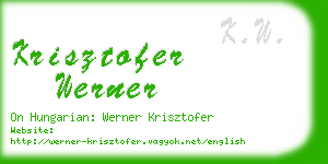 krisztofer werner business card